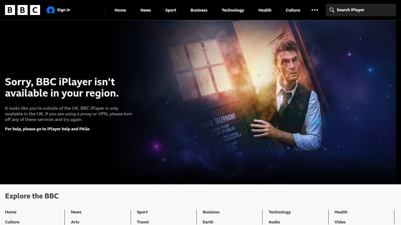 BBC iPlayer screenshot