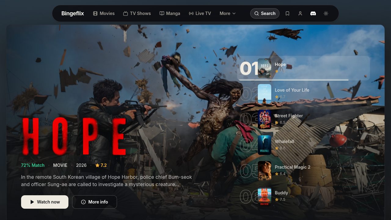 Bingeflix screenshot