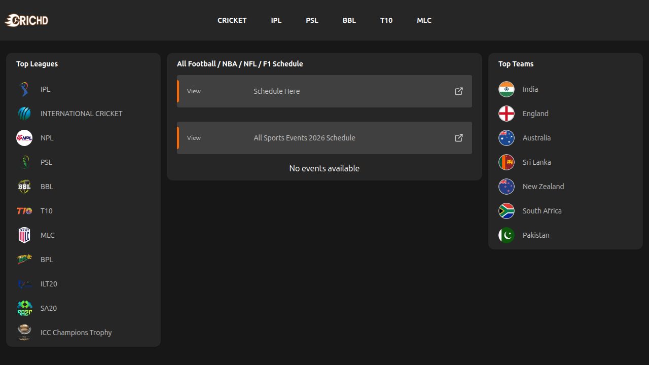 CricHD screenshot
