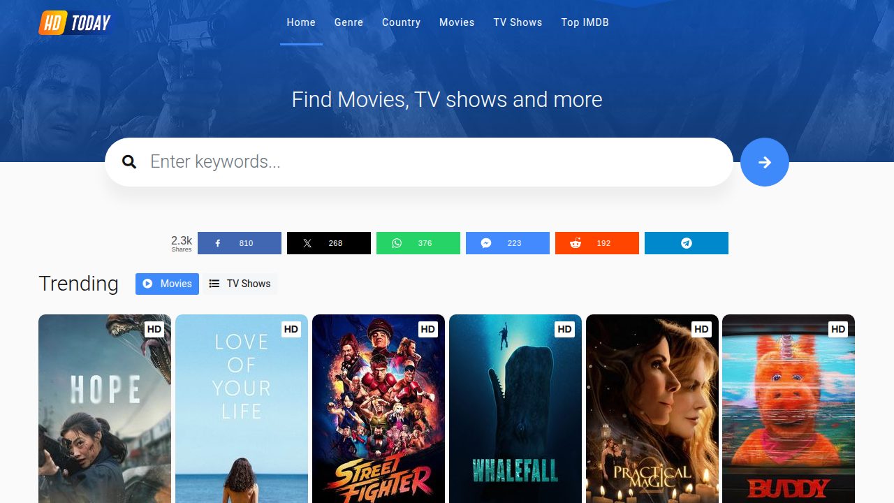 HDToday screenshot