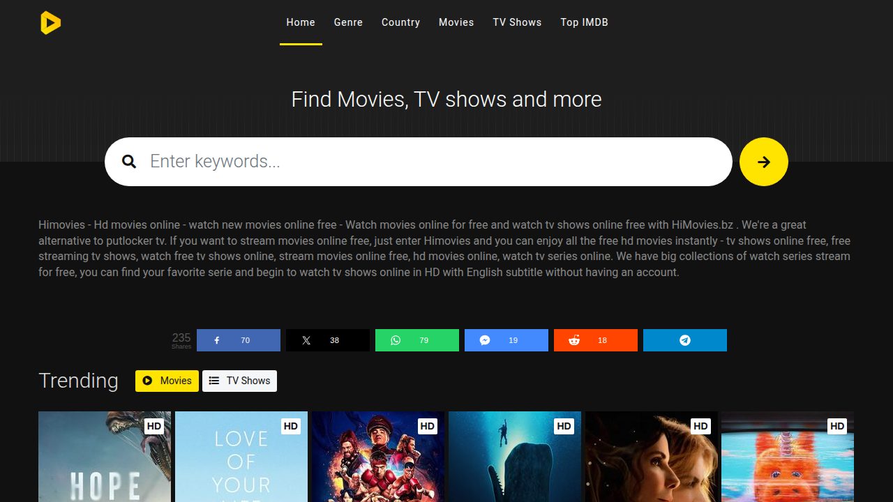 HiMovies screenshot