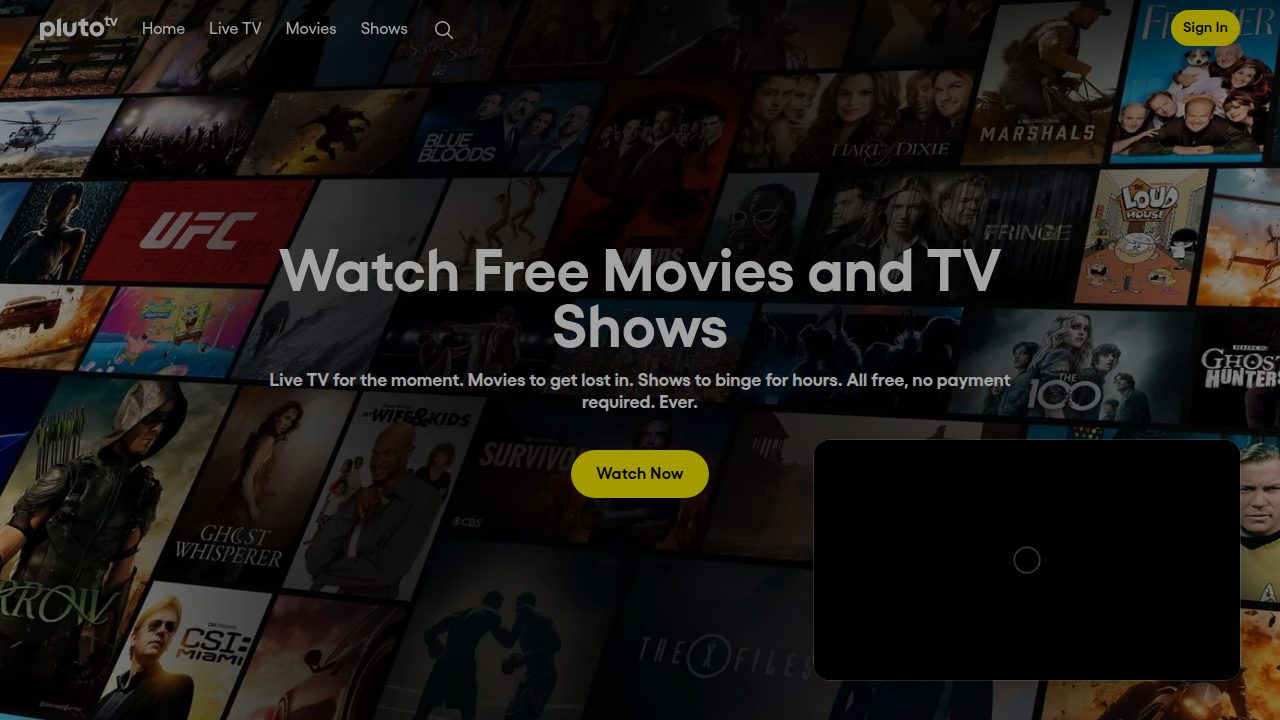 Pluto TV screenshot