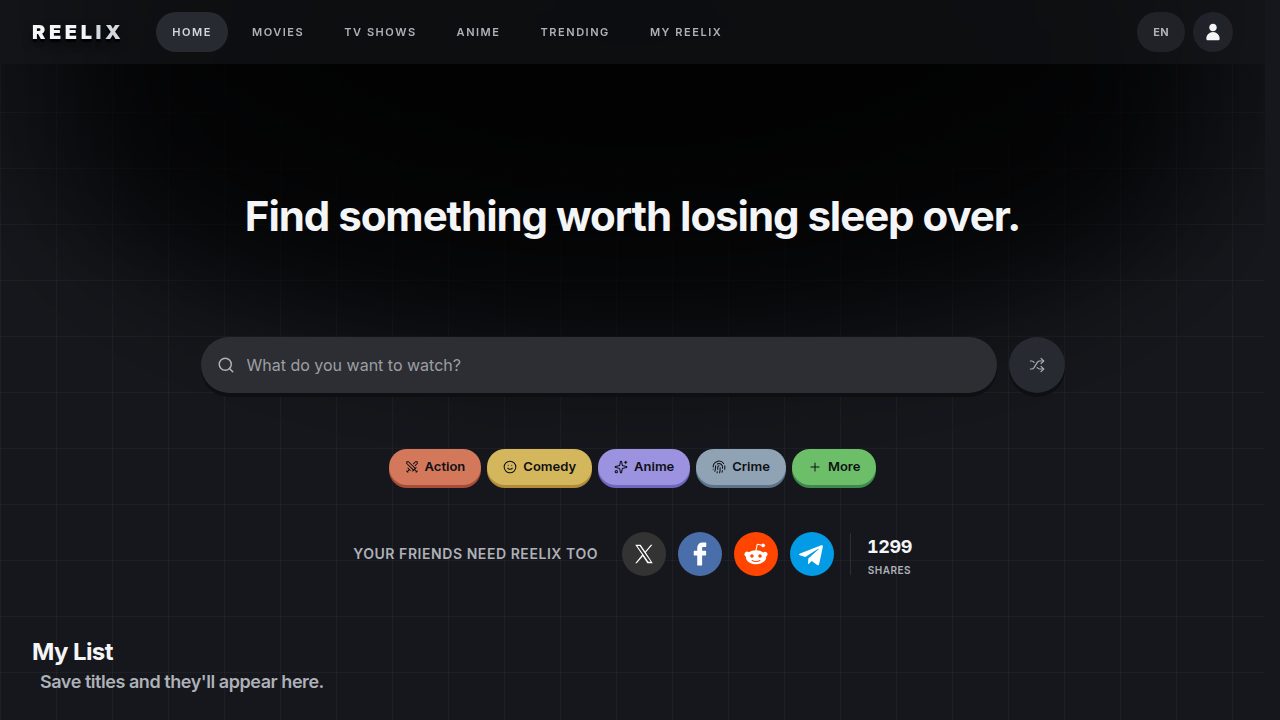Reelix screenshot