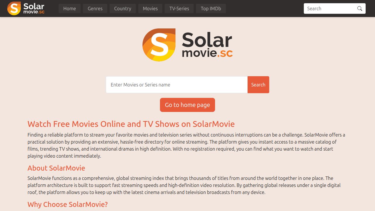 SolarMovie screenshot